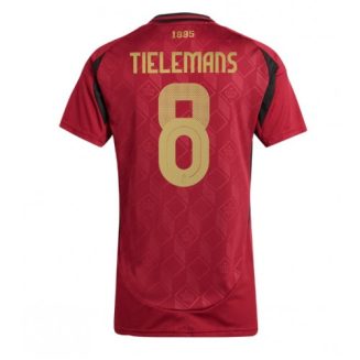 Dames België Youri Tielemans #8 Thuisshirt EK 2024 Voetbalshirts Korte Mouw
