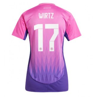 Dames Duitsland Florian Wirtz #17 Uitshirt EK 2024 Voetbalshirts Korte Mouw