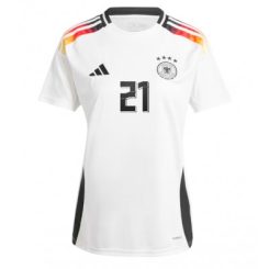 Dames Duitsland Ilkay Gundogan #21 Thuisshirt EK 2024 Voetbalshirts Korte Mouw-1