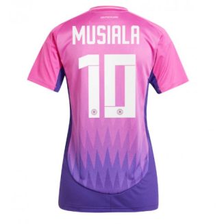 Dames Duitsland Jamal Musiala #10 Uitshirt EK 2024 Voetbalshirts Korte Mouw