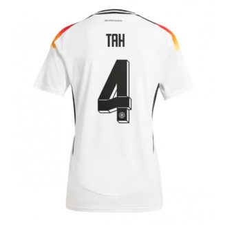 Dames Duitsland Jonathan Tah #4 Thuisshirt EK 2024 Voetbalshirts Korte Mouw