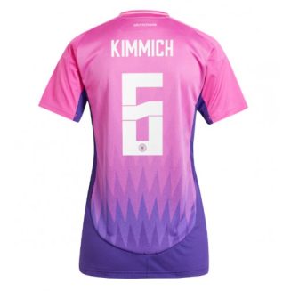 Dames Duitsland Joshua Kimmich #6 Uitshirt EK 2024 Voetbalshirts Korte Mouw
