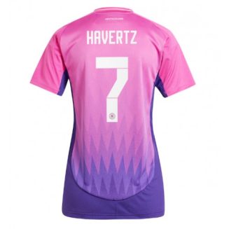 Dames Duitsland Kai Havertz #7 Uitshirt EK 2024 Voetbalshirts Korte Mouw