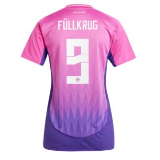 Dames Duitsland Niclas Fullkrug #9 Uitshirt EK 2024 Voetbalshirts Korte Mouw