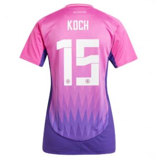 Dames Duitsland Robin Koch #15 Uitshirt EK 2024 Voetbalshirts Korte Mouw