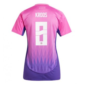 Dames Duitsland Toni Kroos #8 Uitshirt EK 2024 Voetbalshirts Korte Mouw