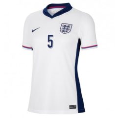 Dames Engeland John Stones #5 Thuisshirt EK 2024 Voetbalshirts Korte Mouw-1