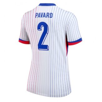 Dames Frankrijk Benjamin Pavard #2 Uitshirt EK 2024 Voetbalshirts Korte Mouw
