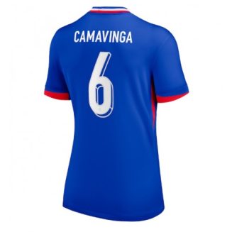 Dames Frankrijk Eduardo Camavinga #6 Thuisshirt EK 2024 Voetbalshirts Korte Mouw
