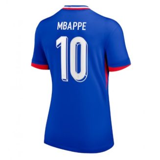 Dames Frankrijk Kylian Mbappe #10 Thuisshirt EK 2024 Voetbalshirts Korte Mouw