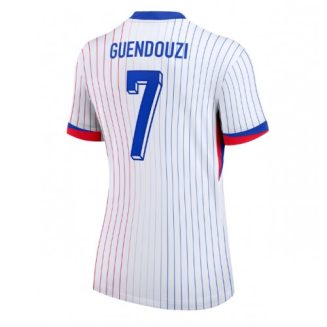 Dames Frankrijk Matteo Guendouzi #7 Uitshirt EK 2024 Voetbalshirts Korte Mouw