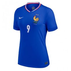 Dames Frankrijk Olivier Giroud #9 Thuisshirt EK 2024 Voetbalshirts Korte Mouw-1