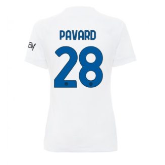 Dames Inter Milan Benjamin Pavard #28 Uitshirt 2023-2024 Voetbalshirts Korte Mouw