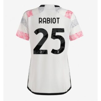 Dames Juventus Adrien Rabiot #25 Uitshirt 2023-2024 Voetbalshirts Korte Mouw