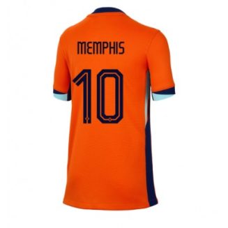 Dames Nederland Memphis Depay #10 Thuisshirt EK 2024 Voetbalshirts Korte Mouw