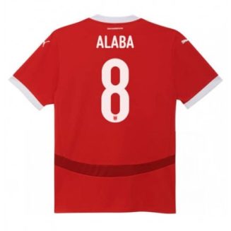 Dames Oostenrijk David Alaba #8 Thuisshirt EK 2024 Voetbalshirts Korte Mouw