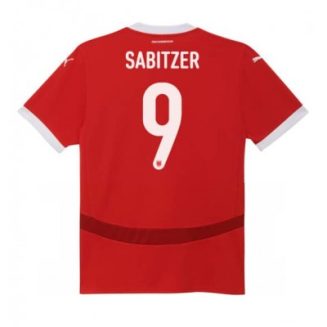 Dames Oostenrijk Marcel Sabitzer #9 Thuisshirt EK 2024 Voetbalshirts Korte Mouw