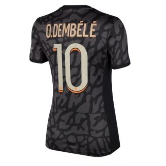 Dames Paris Saint Germain PSG Ousmane Dembele #10 Derde Shirt 2023-2024 Voetbalshirts Korte Mouw