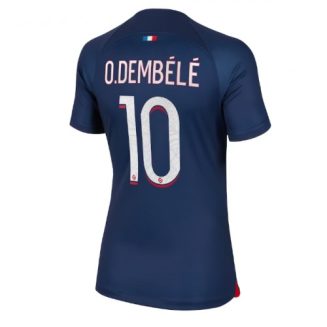 Dames Paris Saint Germain PSG Ousmane Dembele #10 Thuisshirt 2023-2024 Voetbalshirts Korte Mouw