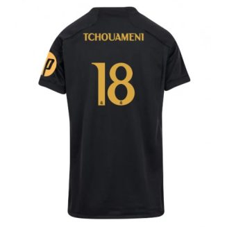 Dames Real Madrid Aurelien Tchouameni #18 Derde Shirt 2023-2024 Voetbalshirts Korte Mouw