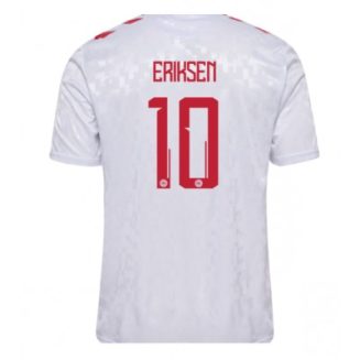 Denemarken Christian Eriksen #10 Uitshirt EK 2024 Voetbalshirts Korte Mouw