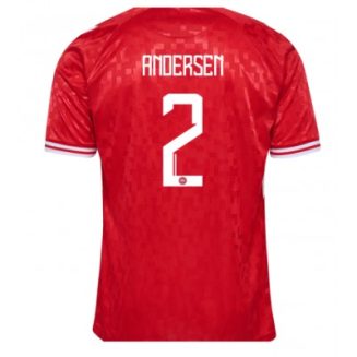 Denemarken Joachim Andersen #2 Thuisshirt EK 2024 Voetbalshirts Korte Mouw