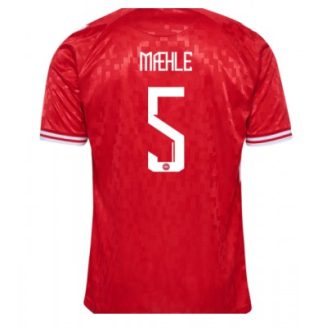 Denemarken Joakim Mahle #5 Thuisshirt EK 2024 Voetbalshirts Korte Mouw