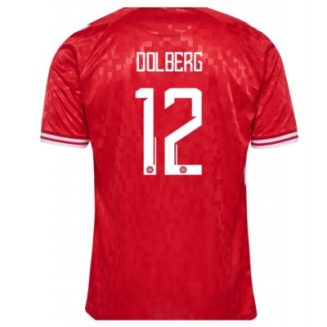Denemarken Kasper Dolberg #12 Thuisshirt EK 2024 Voetbalshirts Korte Mouw