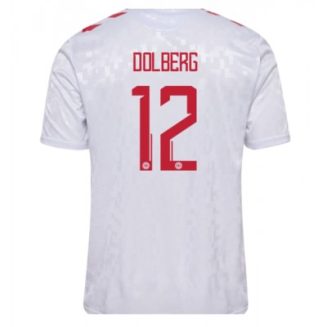 Denemarken Kasper Dolberg #12 Uitshirt EK 2024 Voetbalshirts Korte Mouw