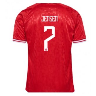 Denemarken Mathias Jensen #7 Thuisshirt EK 2024 Voetbalshirts Korte Mouw