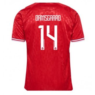 Denemarken Mikkel Damsgaard #14 Thuisshirt EK 2024 Voetbalshirts Korte Mouw