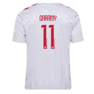 Denemarken Mohamed Daramy #11 Uitshirt EK 2024 Voetbalshirts Korte Mouw