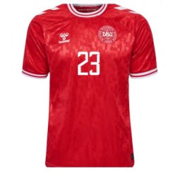 Denemarken Pierre-Emile Hojbjerg #23 Thuisshirt EK 2024 Voetbalshirts Korte Mouw-1