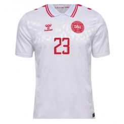 Denemarken Pierre-Emile Hojbjerg #23 Uitshirt EK 2024 Voetbalshirts Korte Mouw-1