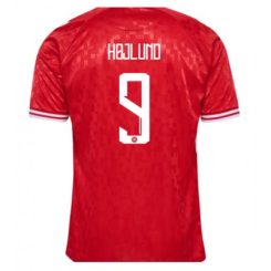 Denemarken Rasmus Hojlund #9 Thuisshirt EK 2024 Voetbalshirts Korte Mouw