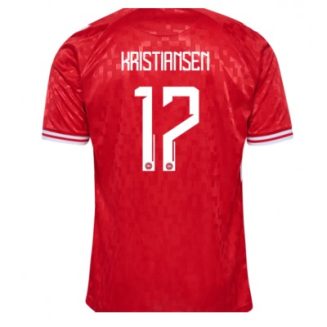 Denemarken Victor Kristiansen #17 Thuisshirt EK 2024 Voetbalshirts Korte Mouw