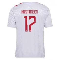 Denemarken Victor Kristiansen #17 Uitshirt EK 2024 Voetbalshirts Korte Mouw