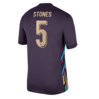 Engeland John Stones #5 Uitshirt EK 2024 Voetbalshirts Korte Mouw