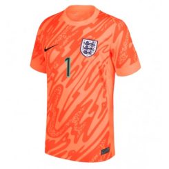 Engeland Jordan Pickford #1 Keeper Thuisshirt EK 2024 Voetbalshirts Korte Mouw-1