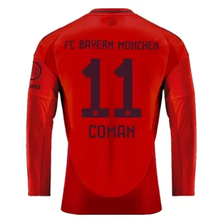 FC Bayern München Kingsley Coman #11 Thuisshirt 2024-2025 Voetbalshirts Lange Mouwen