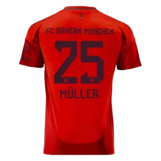 FC Bayern München Thomas Muller #25 Thuisshirt 2024-2025 Voetbalshirts Korte Mouw
