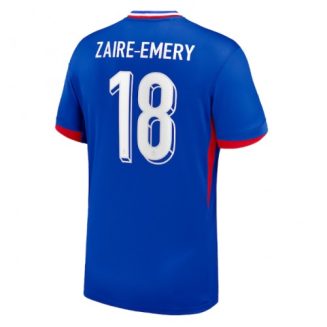 Frankrijk Warren Zaire-Emery #18 Thuisshirt EK 2024 Voetbalshirts Korte Mouw