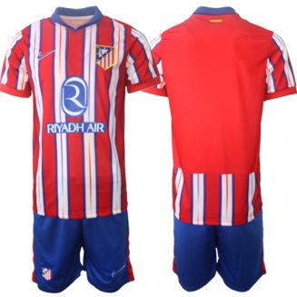 Goedkope Atletico Madrid Voetbalshirts 2024/25 Thuisshirt Korte Mouw (+ Korte broeken) Kopen