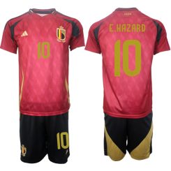 Goedkope België Eden Hazard #10 Thuisshirt EK 2024 Voetbalshirts 2024/25 Korte Mouw (+ Korte broeken) Kopen