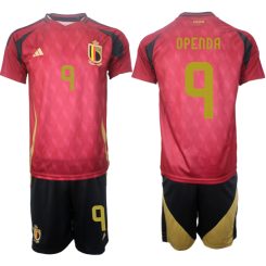 Goedkope België Lois Openda #9 Thuisshirt EK 2024 Voetbalshirts 2024/25 Korte Mouw (+ Korte broeken) Kopen