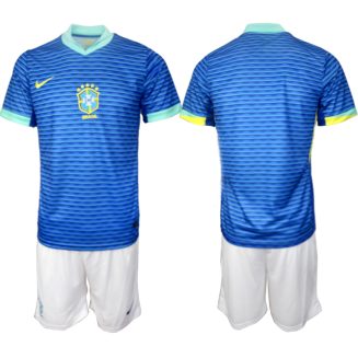 Goedkope Brazilië Uitshirt Copa América 2024 Voetbalshirts 2024/25 Korte Mouw (+ Korte broeken) Kopen