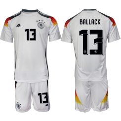 Goedkope Duitsland Michael Ballack #13 Thuisshirt EK 2024 Voetbalshirts 2024/25 Korte Mouw (+ Korte broeken) Kopen