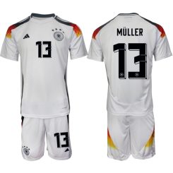 Goedkope Duitsland Thomas Muller #13 Thuisshirt EK 2024 Voetbalshirts 2024/25 Korte Mouw (+ Korte broeken) Kopen