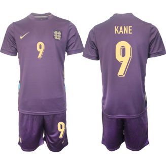 Goedkope Engeland Harry Kane #9 Uitshirt EK 2024 Voetbalshirts 2024/25 Korte Mouw (+ Korte broeken) Kopen