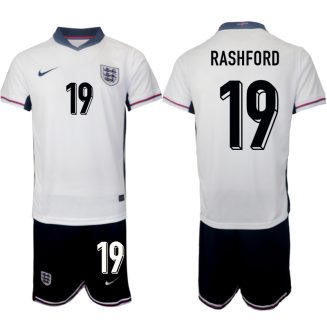 Goedkope Engeland Marcus Rashford #19 Thuisshirt EK 2024 Voetbalshirts 2024/25 Korte Mouw (+ Korte broeken) Kopen